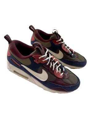 Nike Women’s Air Max 90 Futura Multicolor Navy Maroon Olive Size 8 1/2 Sneakers